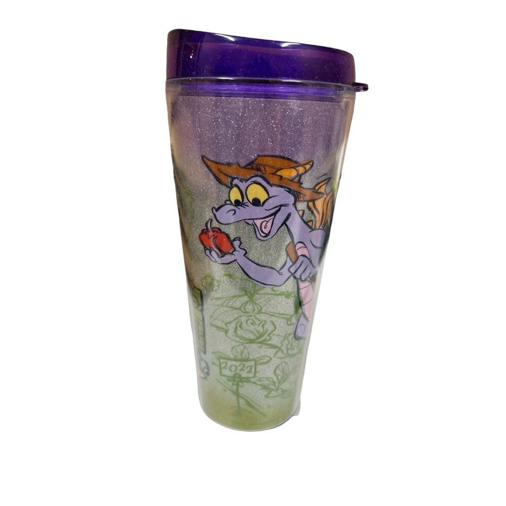 Disney Figment Purple Dragon Epcot Flower & Garden Festival 2022 Cup Tumbler NEW